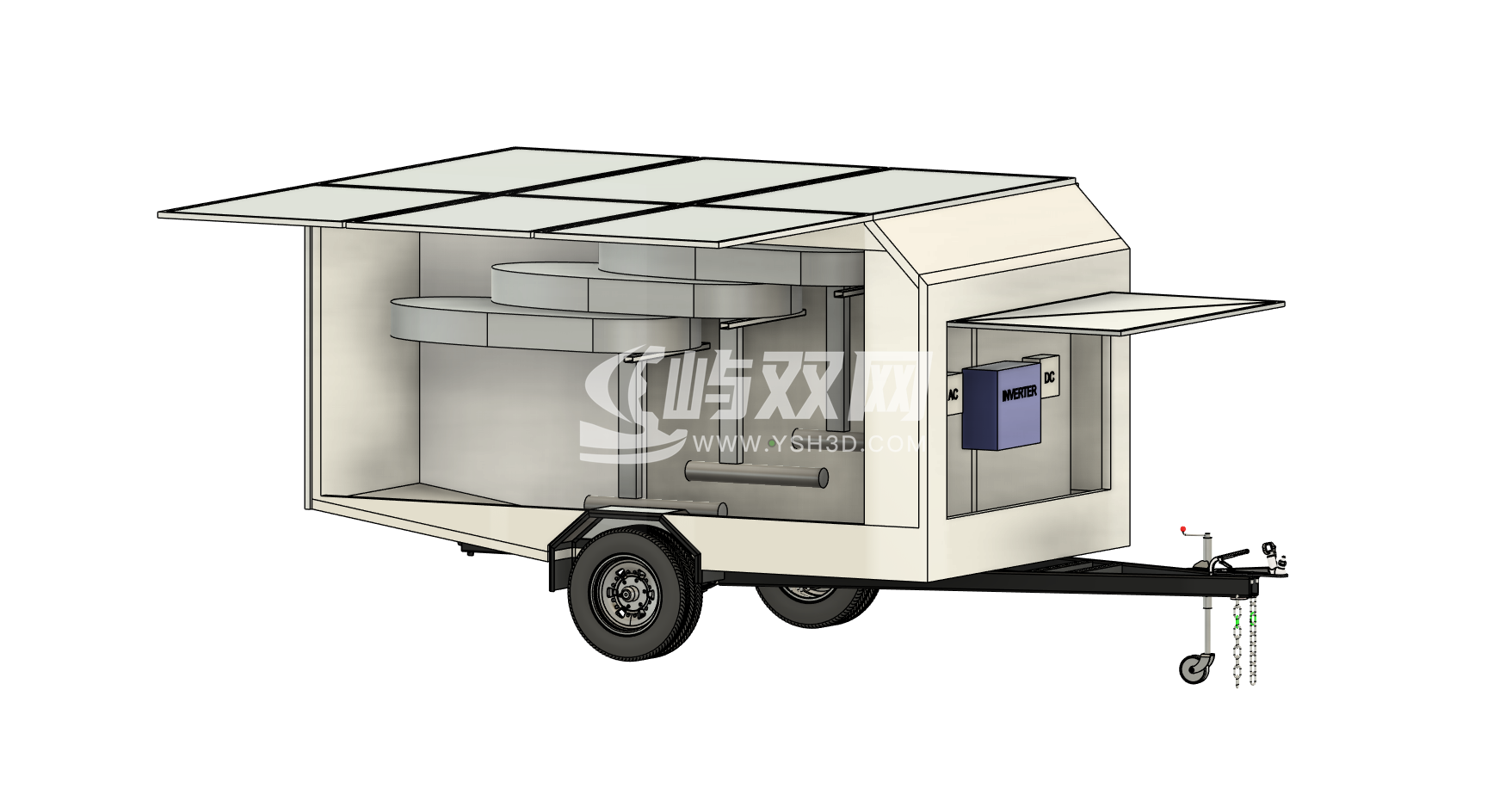 太阳能电动翼板拖车